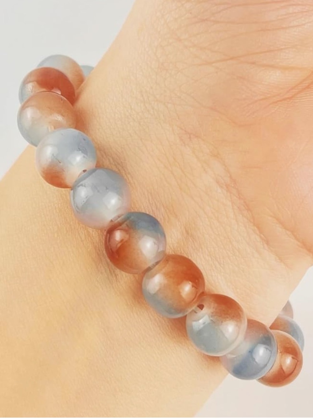Handmade Blue & Brown Beaded Bracelet for Women N44